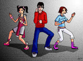 David, Miharu, and Xiaoyu by Tora-san