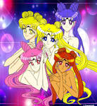 Black Moon Queen and Children by CrystalSetsuna