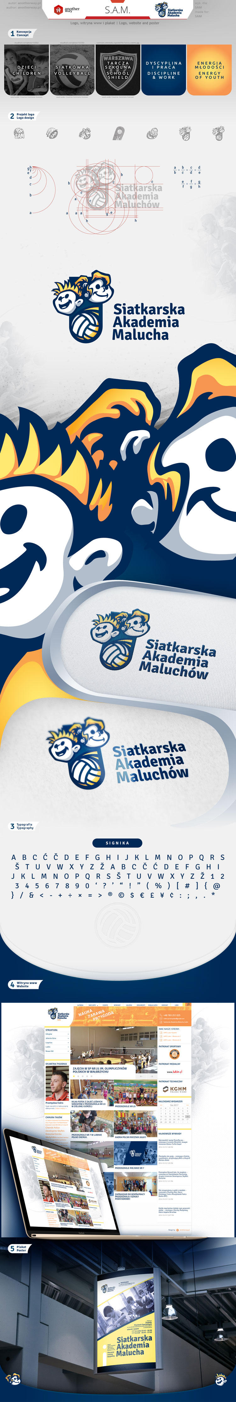 Volleyball Children Academy -Logo, website, poster by KonaRos