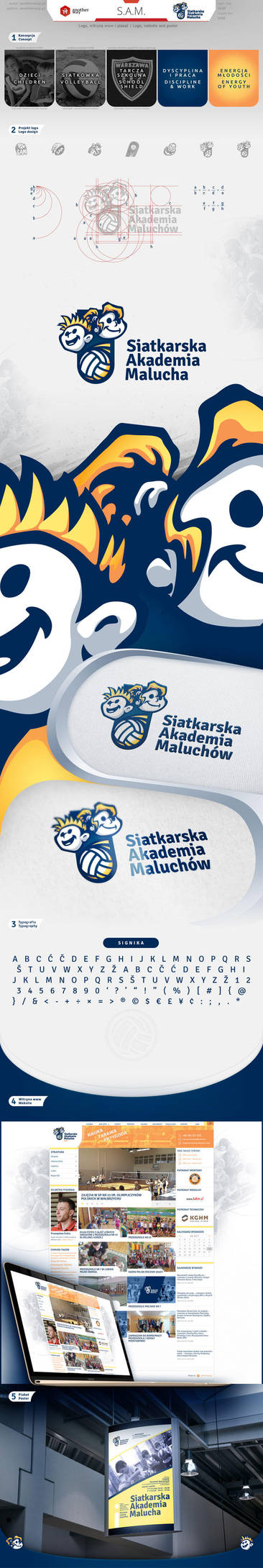 Volleyball Children Academy -Logo, website, poster by KonaRos