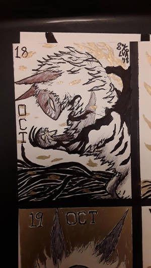 INKTOBER Day 18: Like a Moth to a Mushroom Cloud by Sokolva INKTOBER Day 18: Like a Moth to a Mushroom Cloud by Sokolva