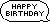 Emoticon / Speech Bubble - Happy Birthday (br)