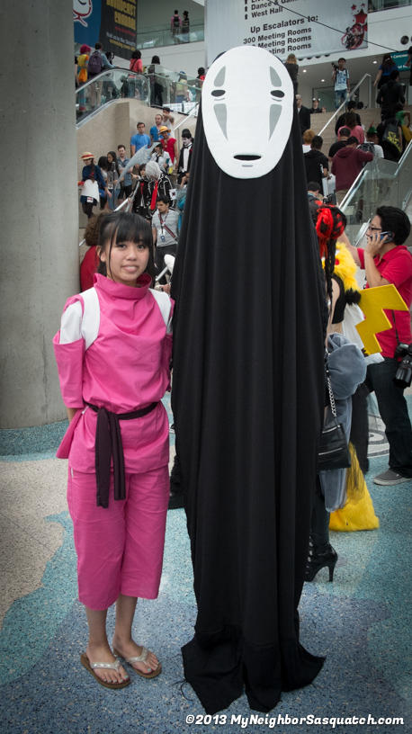 Spirited Away - No Face and Chihiro by reenimochi