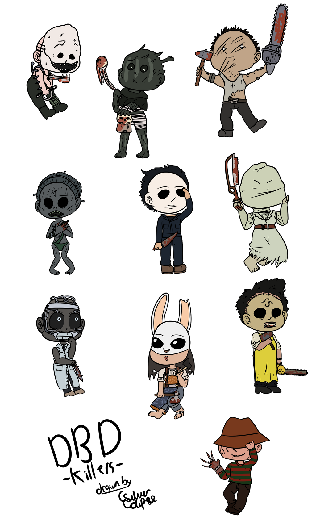 [Fanart] DBD Killer Chibi's by SilverRoseEclipse on DeviantArt