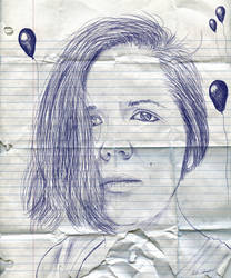 Ballpoint Pen Self-Portrait by simdragon90