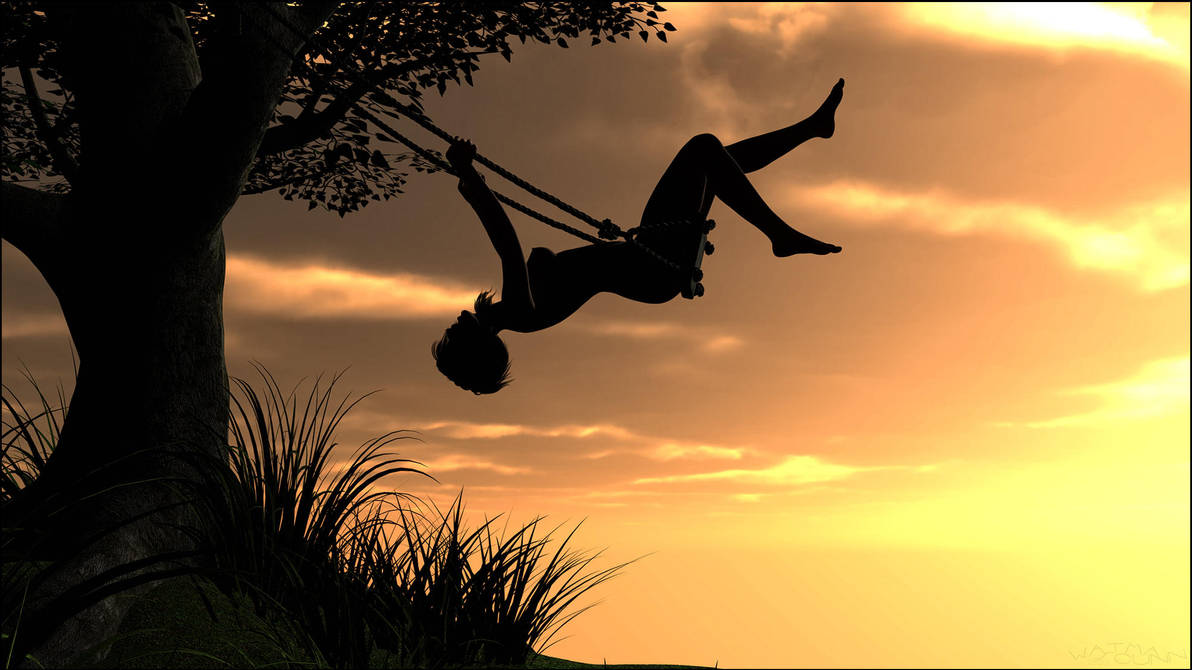 Swinging in the sunset by Sedorrr