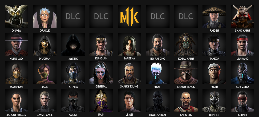 Кланы мортал комбат. MK 11 ростер. Персонажи мортал комбат 11 имена. Mortal Kombat 11 Roster. Mortal Kombat 11 ростер.
