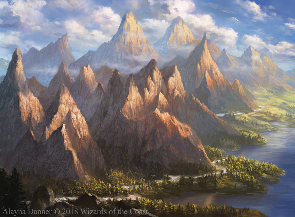 Magic: The Gathering- Mountain for M19 Standard by Alayna