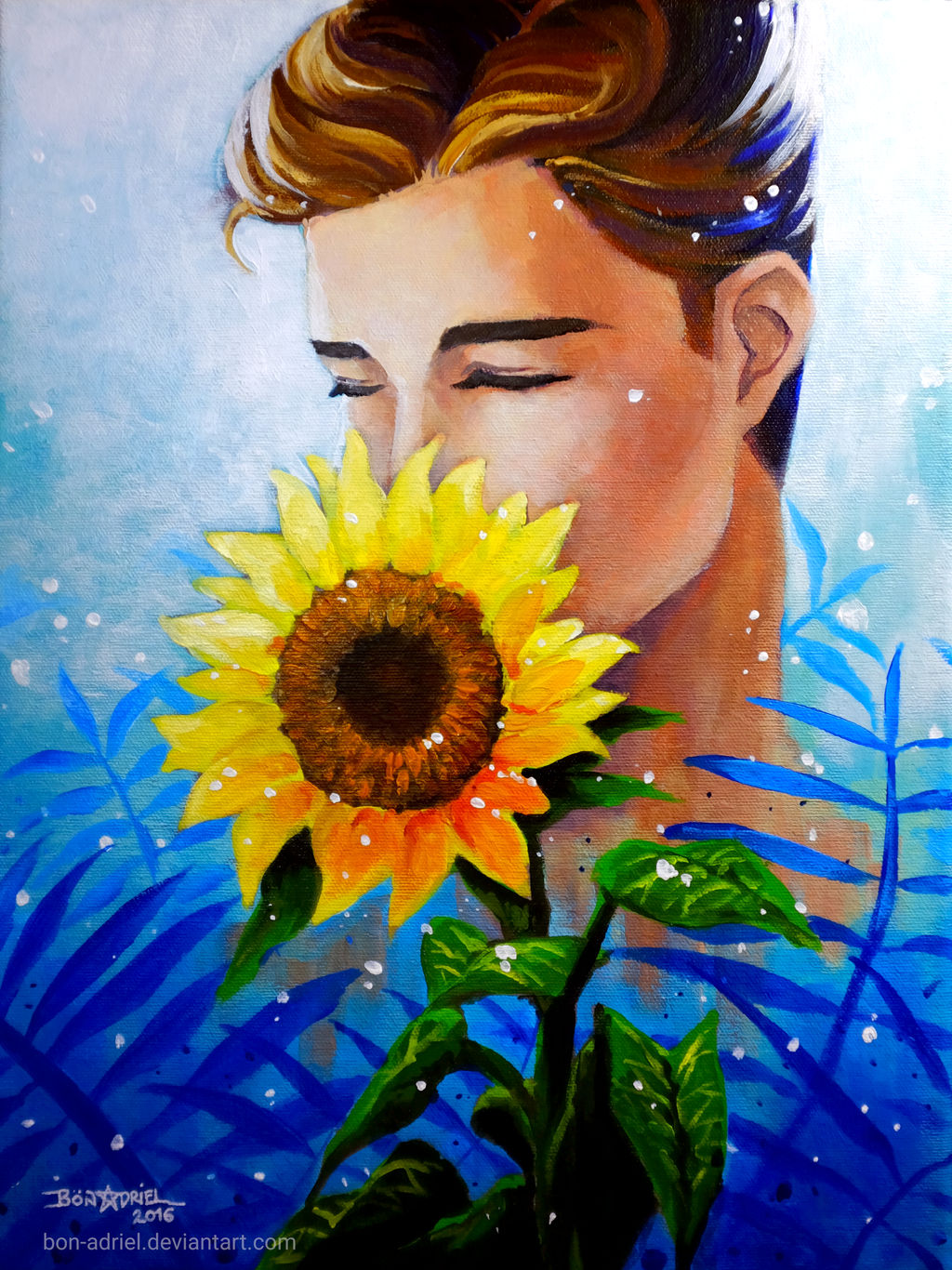 Boy and Flower by bon-adriel