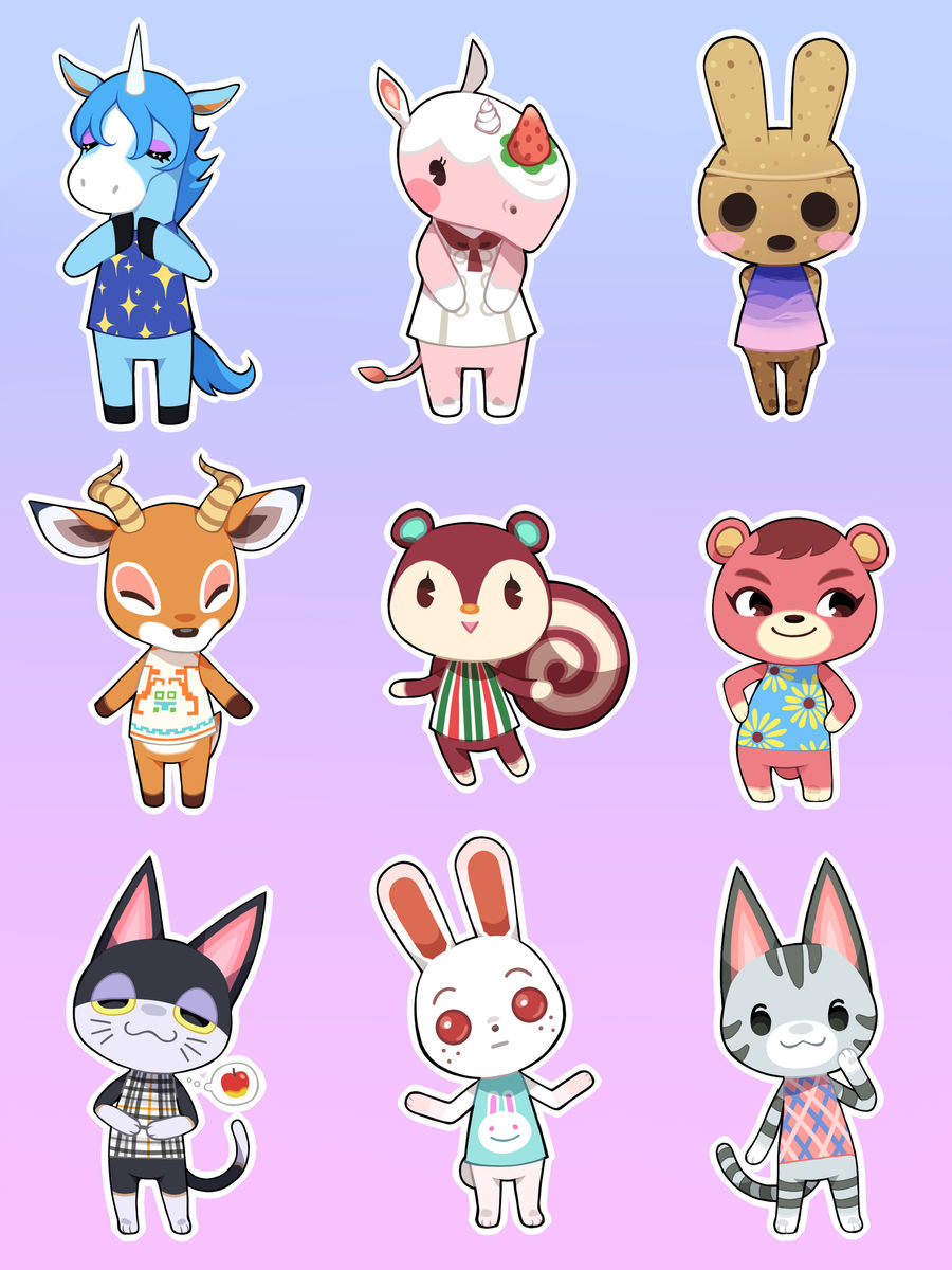 Animal Crossing Stickers by uixela on DeviantArt