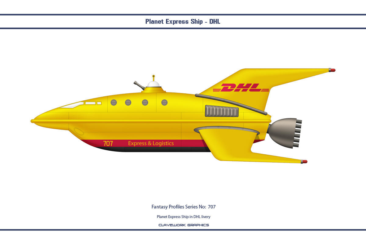 Fantasy 707 Planet Express Ship DHL by WS-Clave