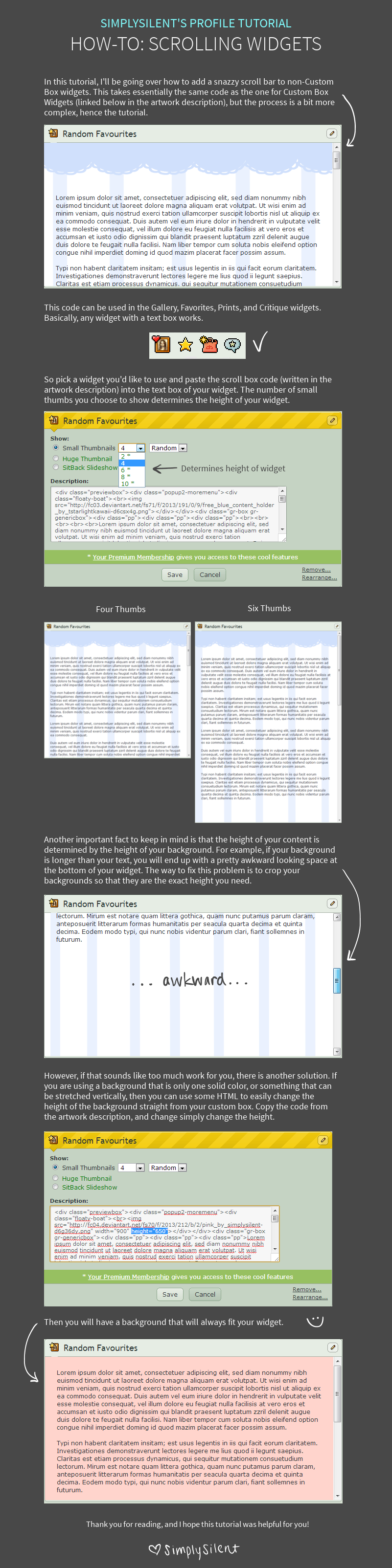 Scrolling Widgets (non-Custom Box) by SimplySilent