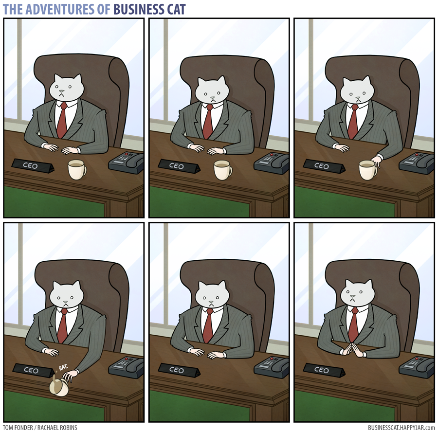 The Adventures of Business Cat - Coffee by tomfonder