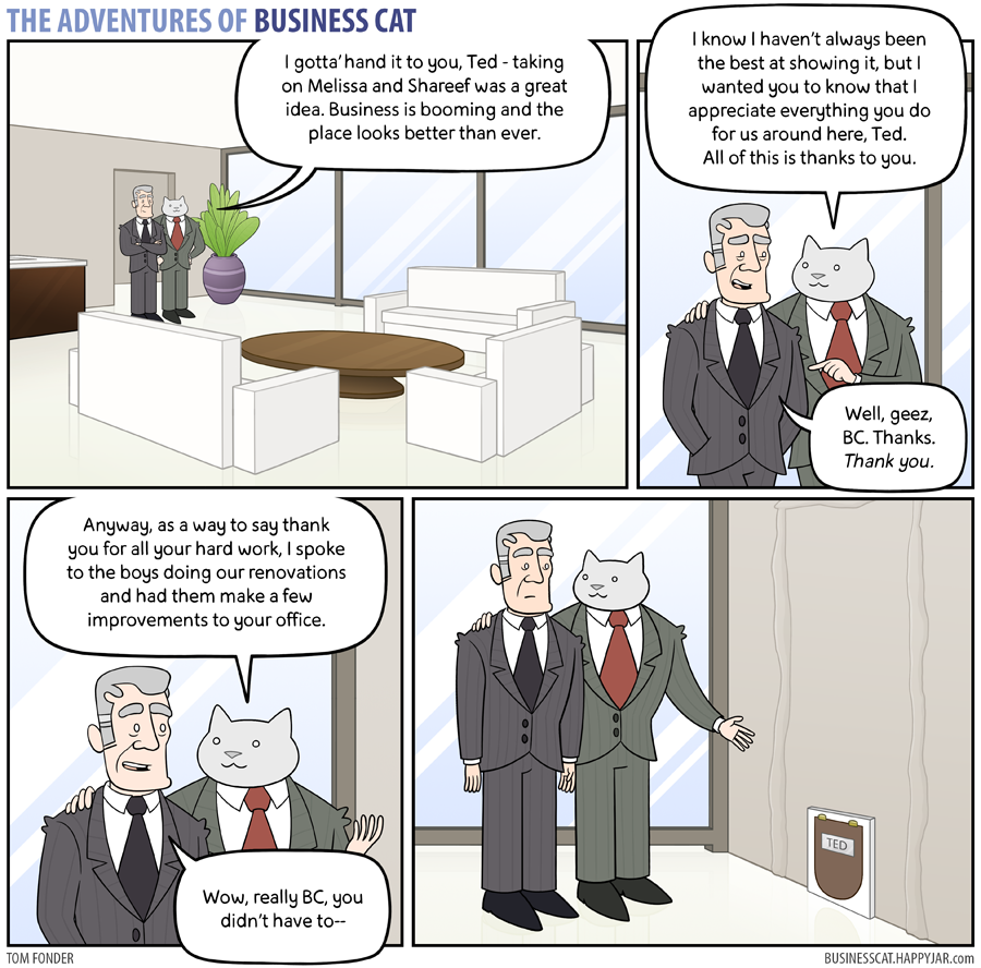 The Adventures of Business Cat - Gratitude by tomfonder
