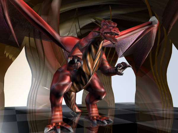 Low-poly dragon by AkaiGaru