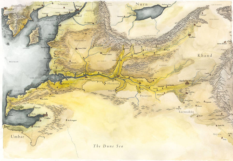 Map of Near Harad and Khand by taivaansusi