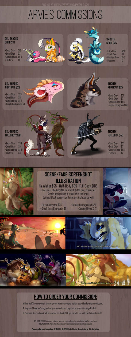 Arvie's Commission Info (CLOSED) by Arvata