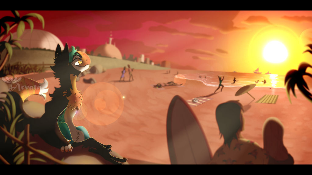 A Tropical Sunset by Arvata