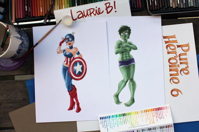 Captain America and Hulk by ArtofLaurieB