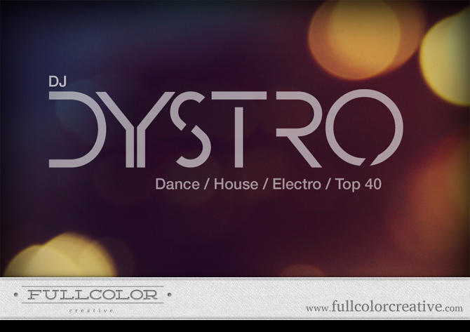 DJ DYSTRO Logo by FullcolorCreative