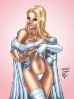 Emma Frost colors by FlashColorist