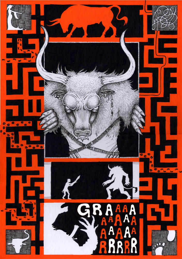 Poster - Minotaur by greyflea