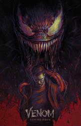 VENOM movie poster illustration by Grafik