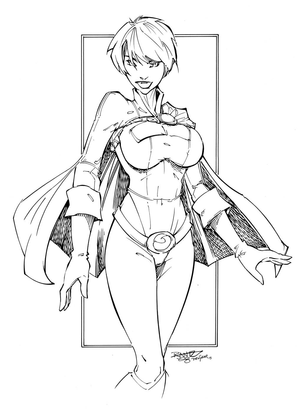 Power Girl Inks by devgear