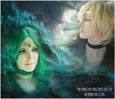 Sailor Uranus and Sailor Neptun by Vaishravana