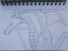 Haku the dragon from Spirited away by whitefox122