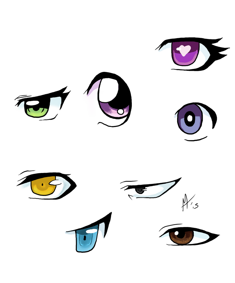 Anime Eyes Practice By Lightningspam On Deviantart