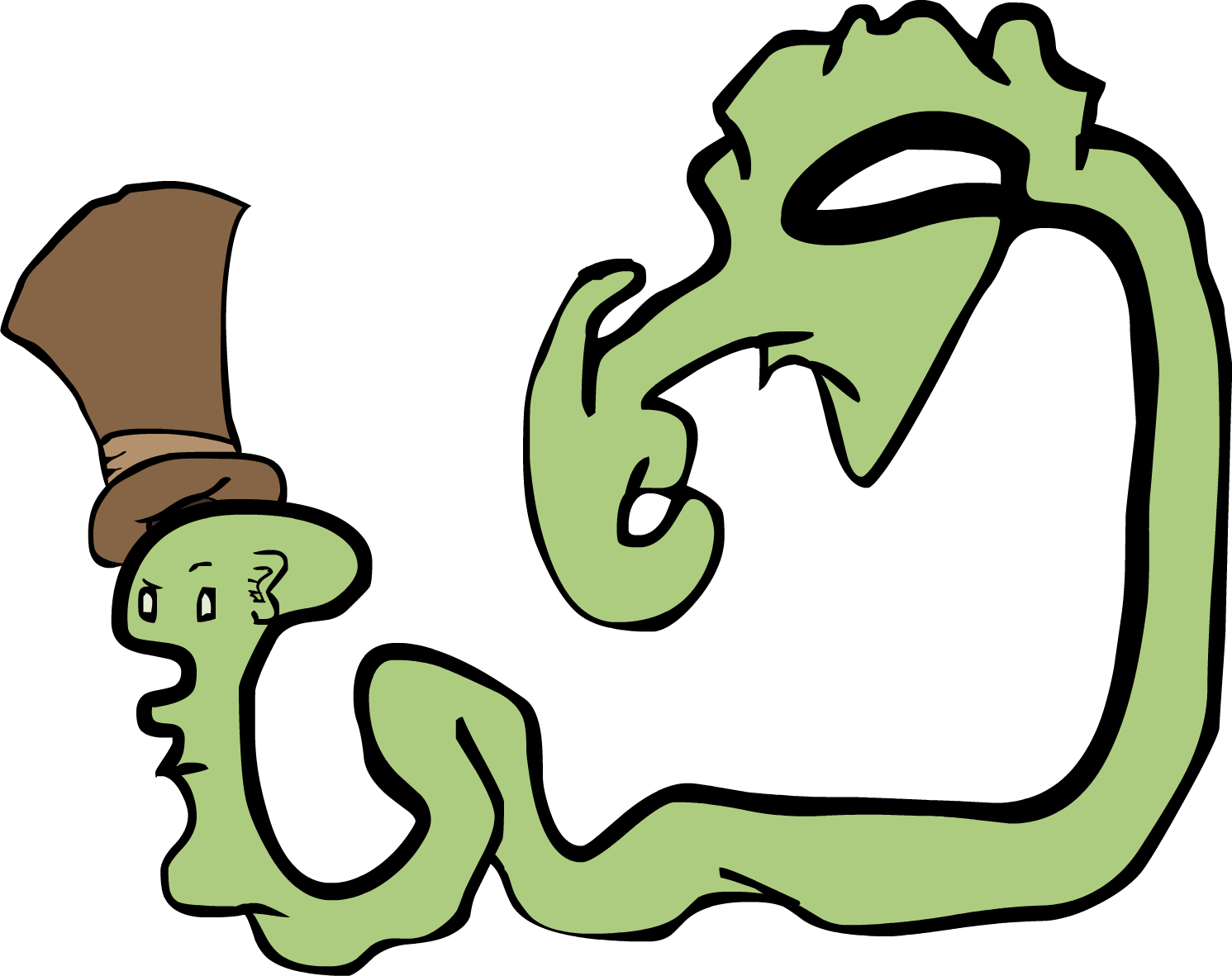 Random Snakey, Wormy, Ooze-like Thing in a Top Hat by Vigorousjammer