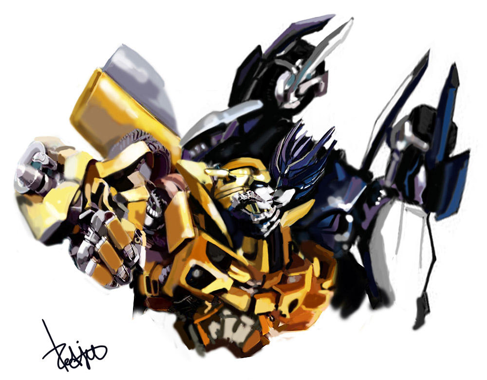 Barricade x Bee by Redjet by TF-connect