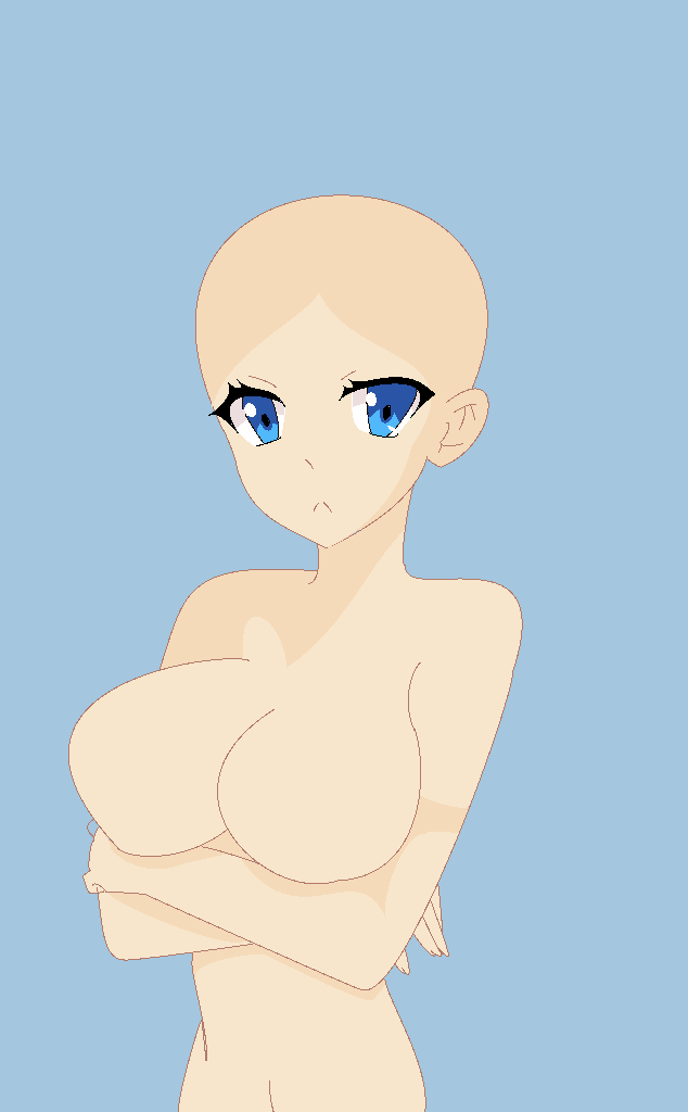 Pouting Anime Girl Base By Brokewingsbases On Deviantart