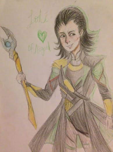 Loki of Asgard- COLORED by ucccoffee