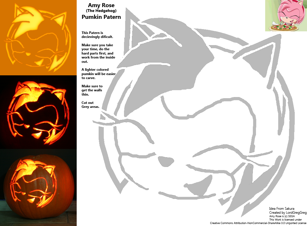 Amy Rose Pumkin Patern by lordgreggreg