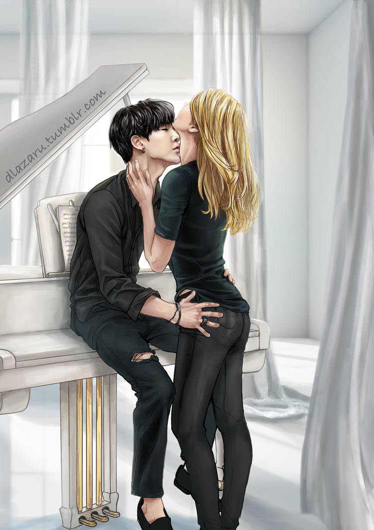 BTS Suga kiss by dlazaru on DeviantArt Bts imagine girlfriend fanarts extended version.