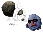 Nosepass used Rock Blast! by freqrexy