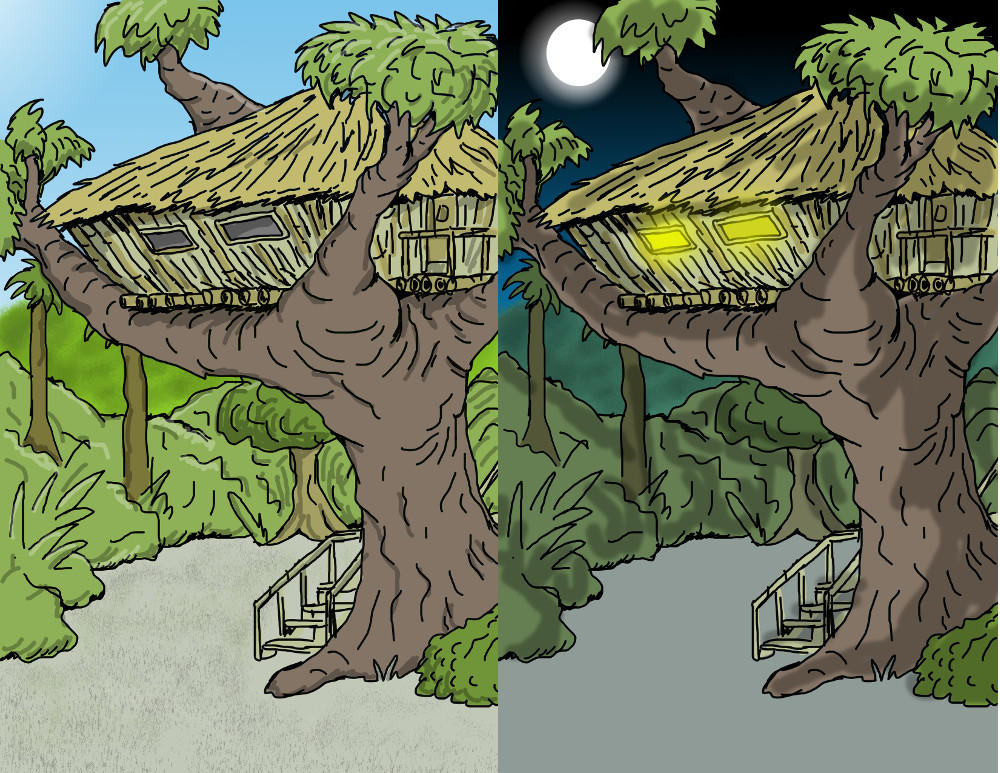Treehouse (day and night) by jay042