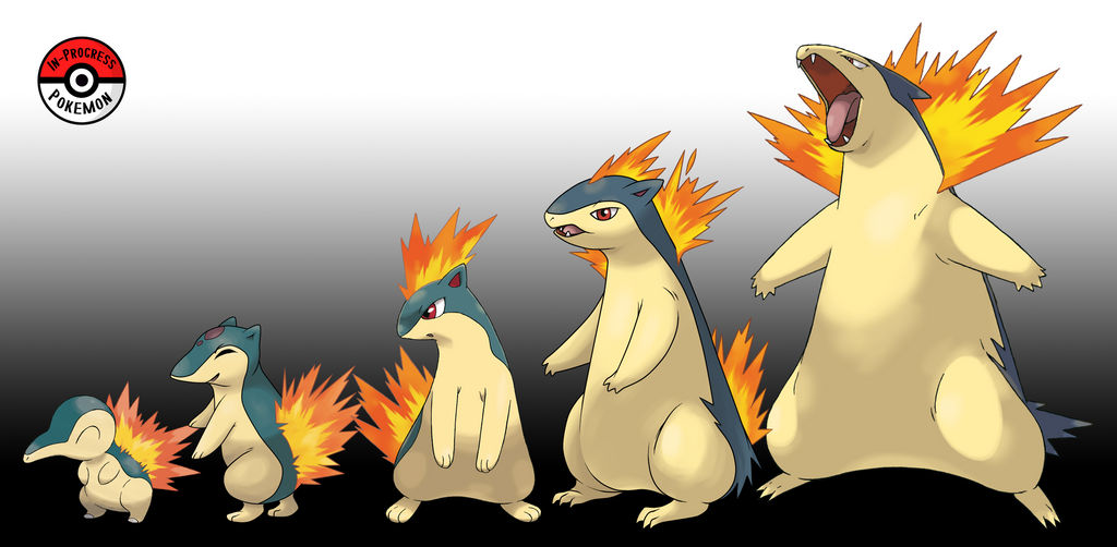 155 - 157 Cyndaquil Line by InProgressPokemon