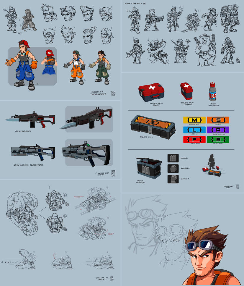 Run and Gun game concepts by Nerkin