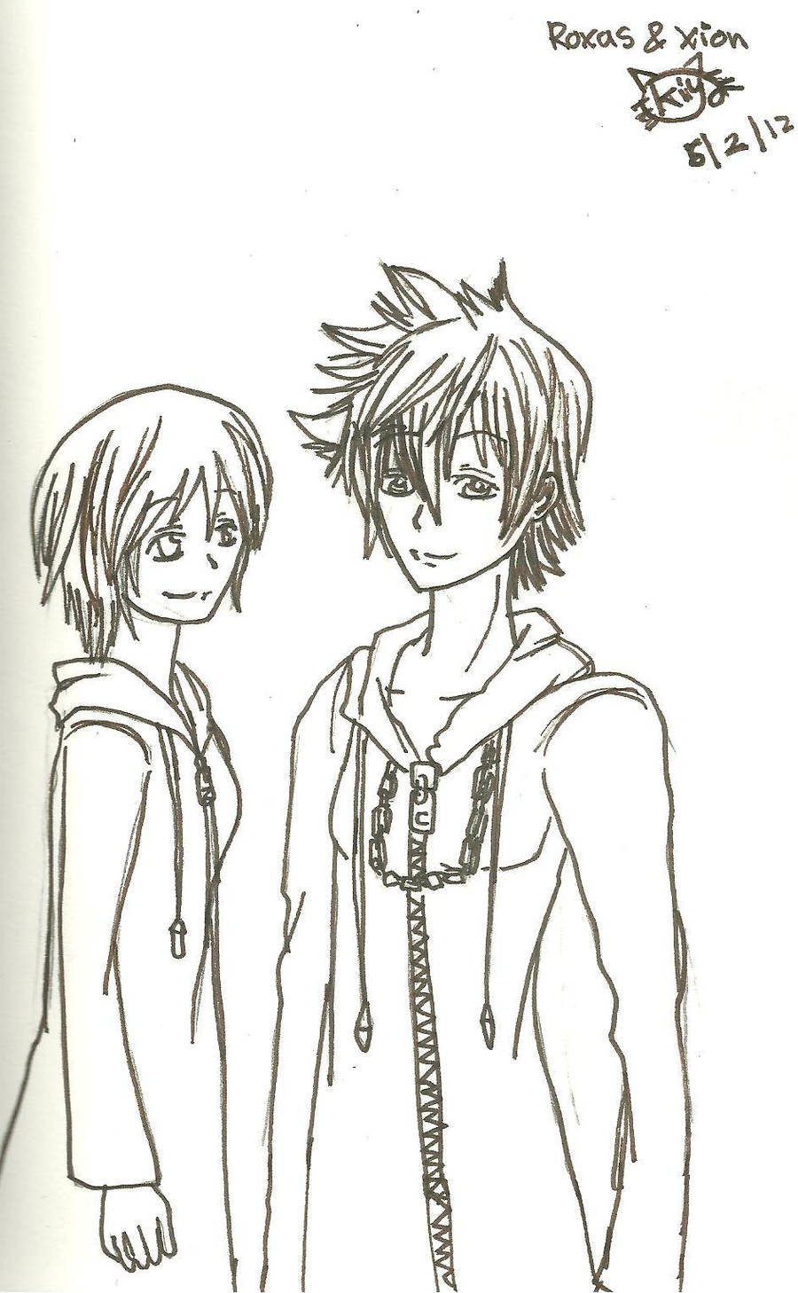 Roxas and Xion by KiyaSparleVampire