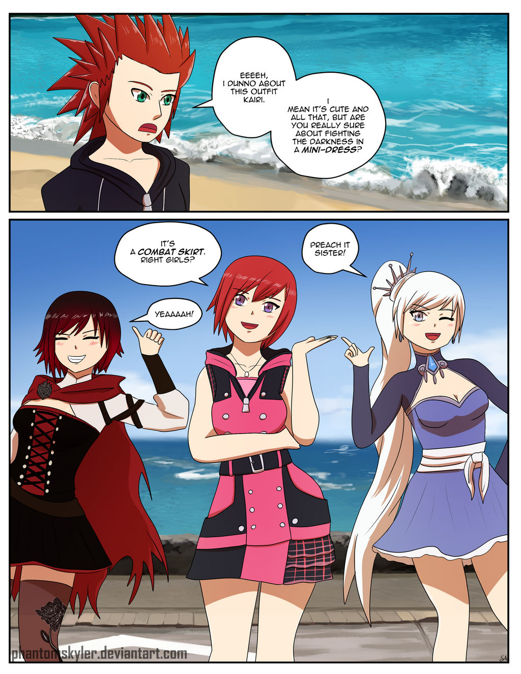 Sisterhood of the Combat Skirts ( KH3 / RWBY) by PhantomSkyler