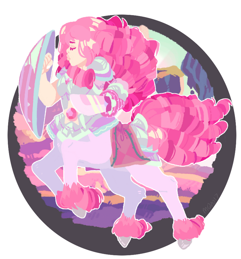 Inspired by Garnetsgrin Rose Quartz Centaur and this Tumblr Post of Rose in Armour Yeaaah Idk. It started a a sketch and I liked it and now it's really fleshed out and I really like it. (Character ...