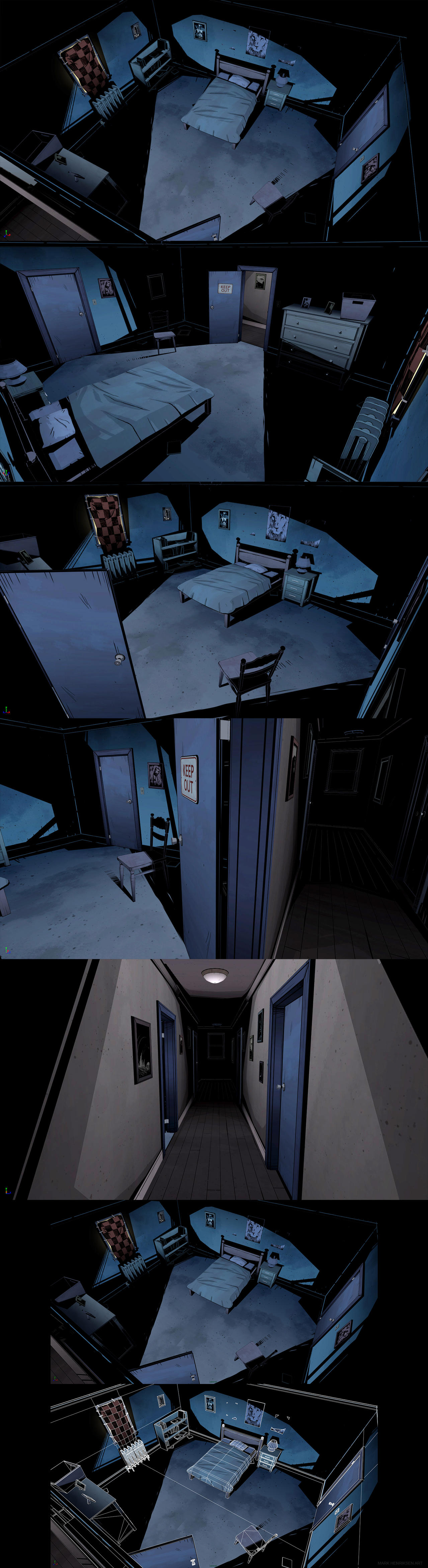 Hand painted comic style environment by mavhn