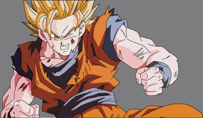 goku ssj damaged