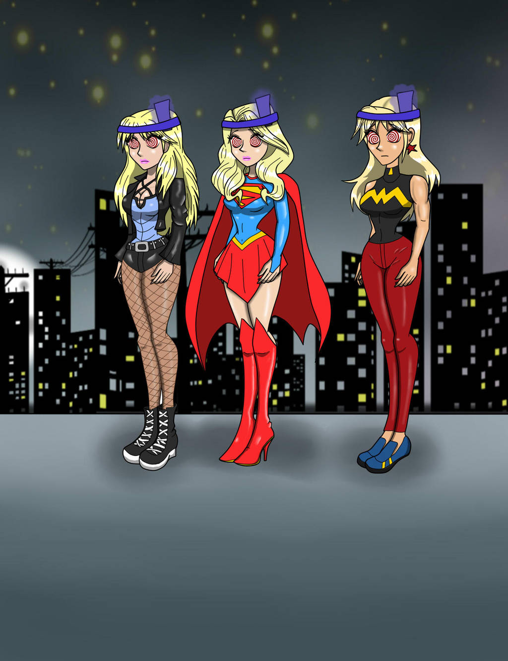 Super girls hypnotized by CarlosFco on DeviantArt