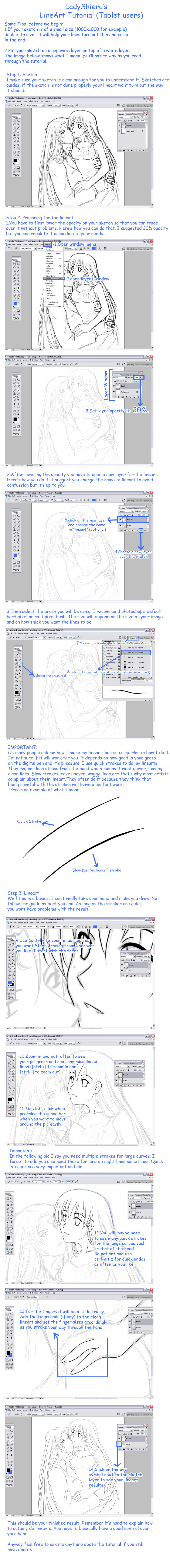 Lineart Tutorial by Nardhwen