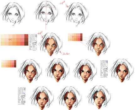 face coloring tutorial by ryky
