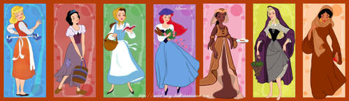 Disney princesses peasants by Sweet-Amy-Leah